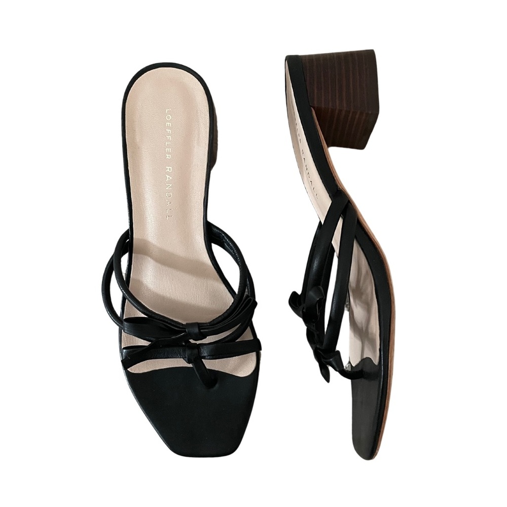 Loeffler Randall Women’s Block Heel Sandals with bow details - VGUC